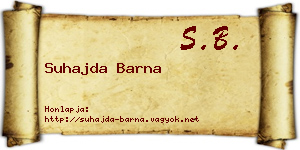 Suhajda Barna névjegykártya
